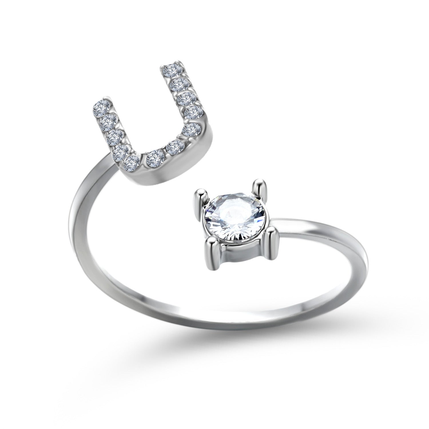 New Design Adjustable 26 Initial Letter Ring Fashion Jewelry For Women Simple Elegant Jewelry New Design Adjustable 26 Initial Letter Ring Fashion Jewelry For Women Simple Elegant Jewelry